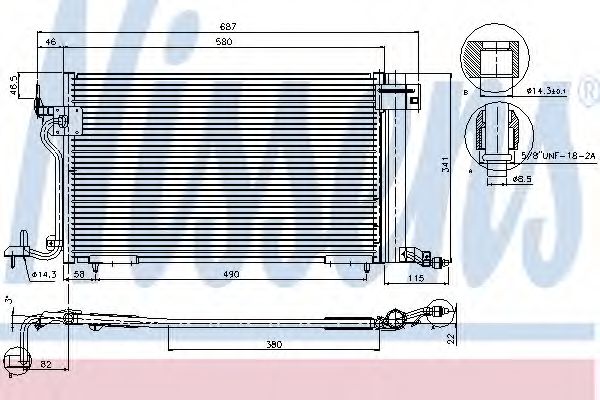 Радиатор кондиционера NISSENS 94313