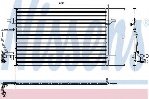 Радиатор кондиционера NISSENS 94345