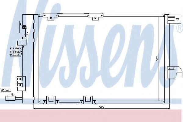Радиатор кондиционера NISSENS 94384