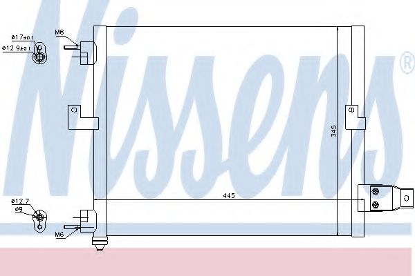 Радиатор кондиционера NISSENS 94036
