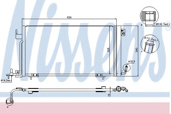 Радиатор кондиционера NISSENS 94321