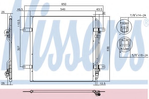 Радиатор кондиционера NISSENS 94337