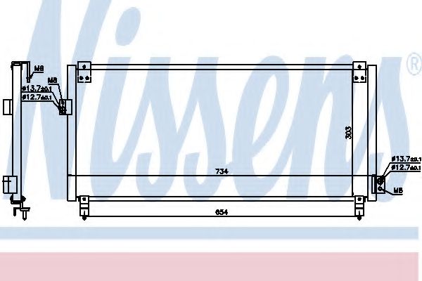 Радиатор кондиционера NISSENS 94365