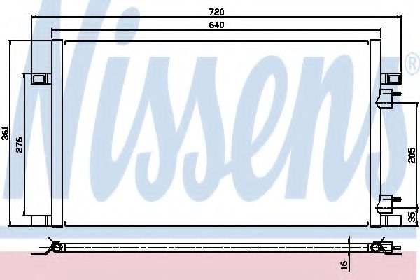 Радиатор кондиционера NISSENS 94386