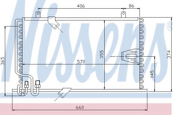Радиатор кондиционера NISSENS 94408