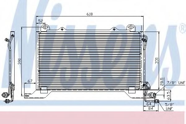 Радиатор кондиционера NISSENS 94425