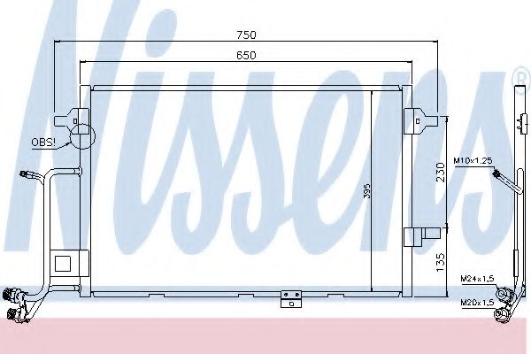 Радиатор кондиционера NISSENS 94430