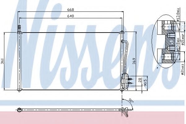 Радиатор кондиционера NISSENS 94432