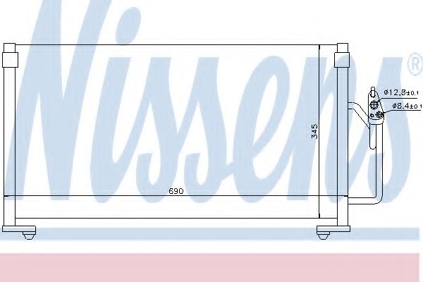 Радиатор кондиционера NISSENS 94491