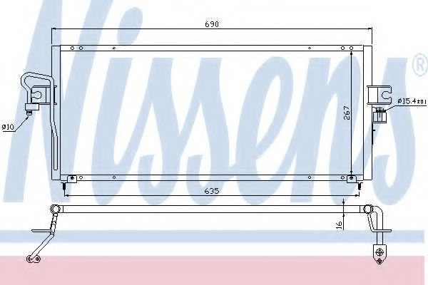 Радиатор кондиционера NISSENS 94494