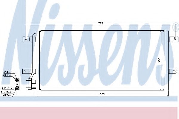 Радиатор кондиционера NISSENS 94524