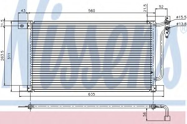 Радиатор кондиционера NISSENS 94527