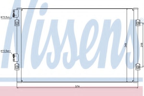 Радиатор кондиционера NISSENS 94555