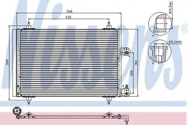 Радиатор кондиционера NISSENS 94560
