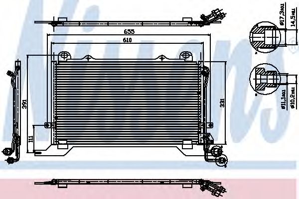 Радиатор кондиционера NISSENS 94567