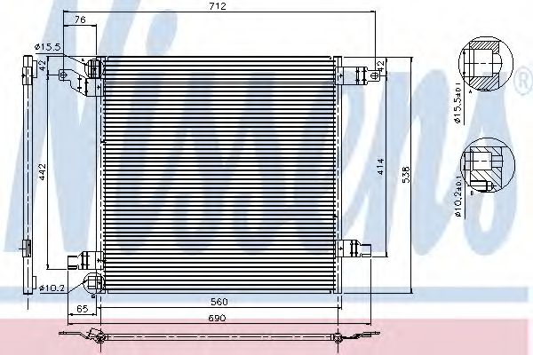 Радиатор кондиционера NISSENS 94568