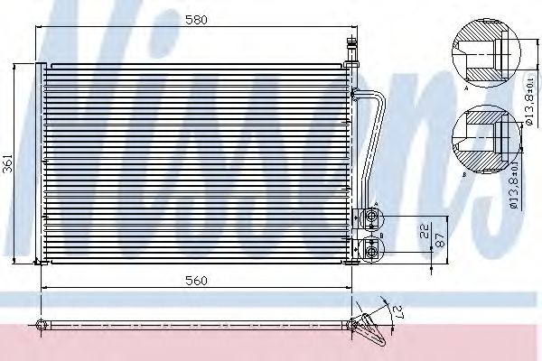 Радиатор кондиционера NISSENS 94587