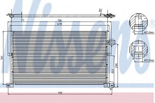 Радиатор кондиционера NISSENS 94586