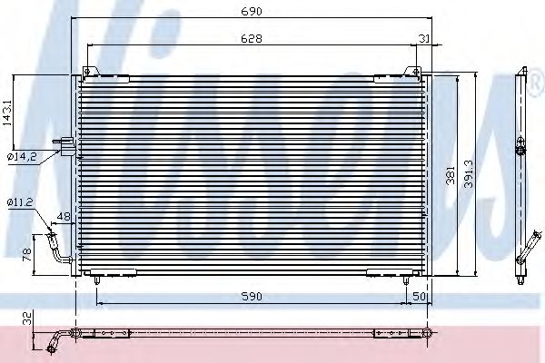 Радиатор кондиционера NISSENS 94625