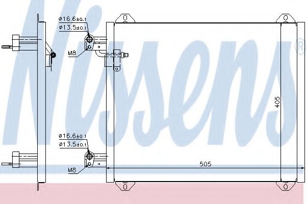 Радиатор кондиционера NISSENS 94584