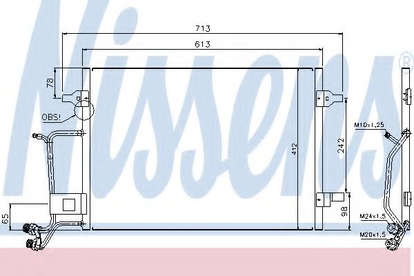 Радиатор кондиционера NISSENS 94593