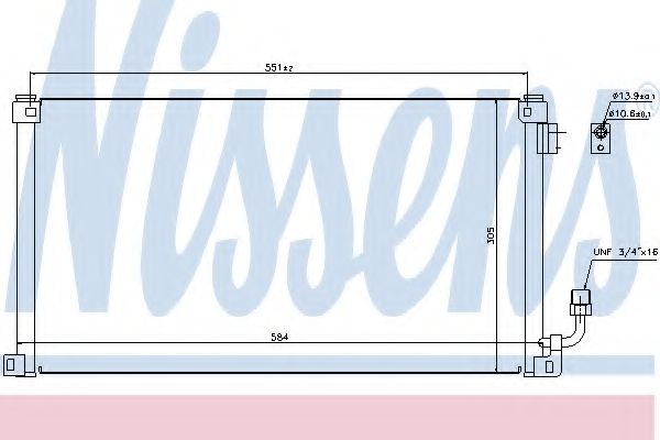 Радиатор кондиционера NISSENS 94599