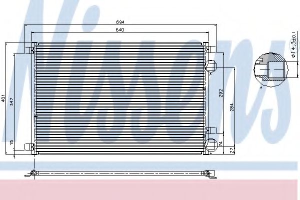 Радиатор кондиционера NISSENS 94626