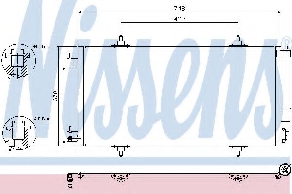 Радиатор кондиционера NISSENS 94629