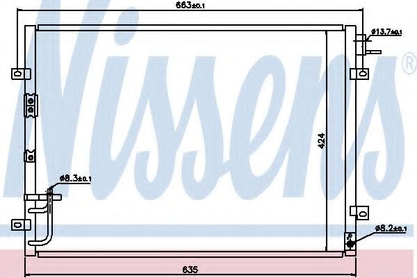 Радиатор кондиционера NISSENS 94636