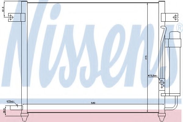 Радиатор кондиционера NISSENS 94640