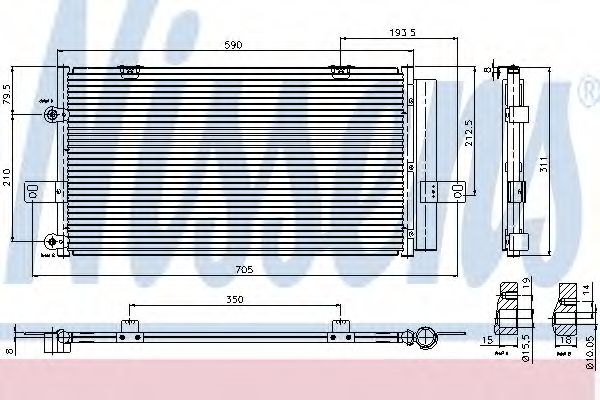 Радиатор кондиционера NISSENS 94652