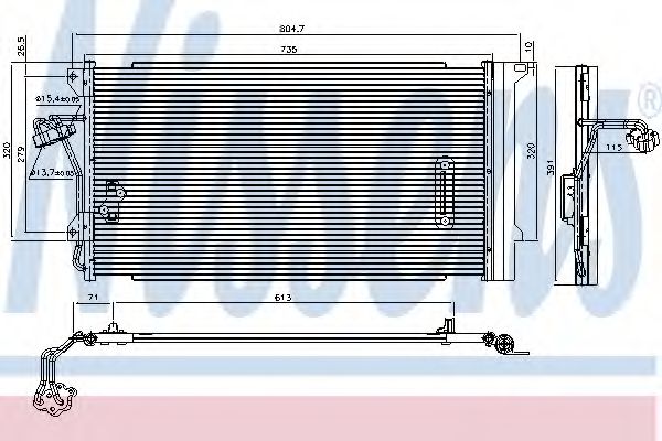 Радиатор кондиционера NISSENS 94667