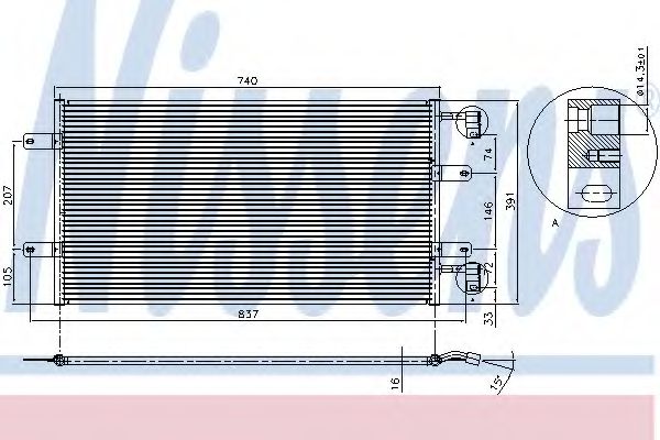 Радиатор кондиционера NISSENS 94678
