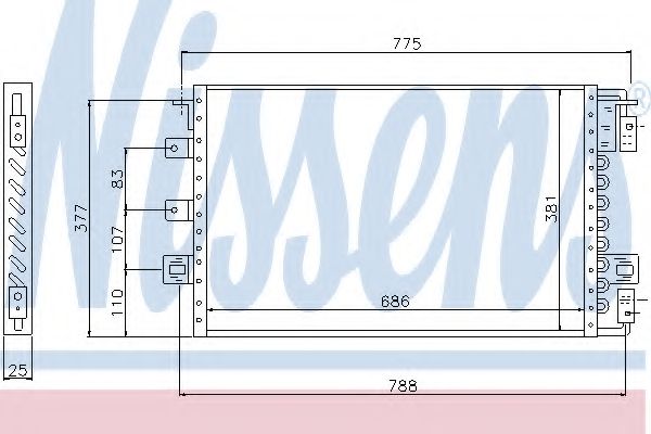 Радиатор кондиционера NISSENS 94680