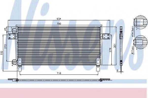 Радиатор кондиционера NISSENS 94681