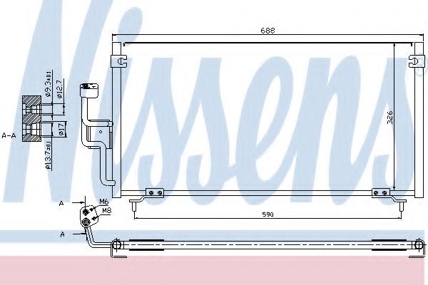 Радиатор кондиционера NISSENS 94702