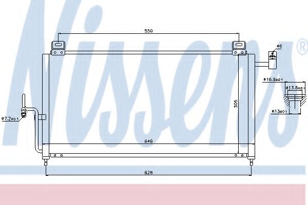 Радиатор кондиционера NISSENS 94720
