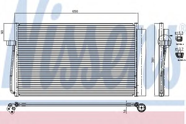 Радиатор кондиционера NISSENS 94747