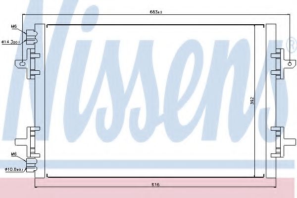 Радиатор кондиционера NISSENS 94750