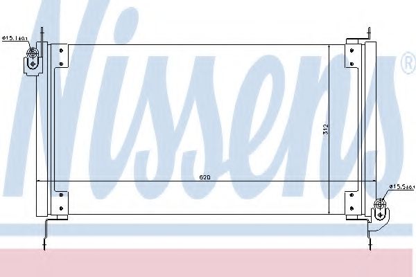 Радиатор кондиционера nissens 94753