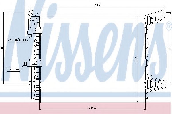 Радиатор кондиционера NISSENS 94755