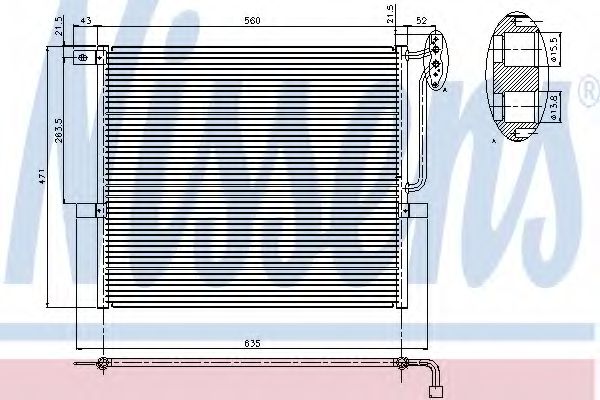 Радиатор кондиционера NISSENS 94761