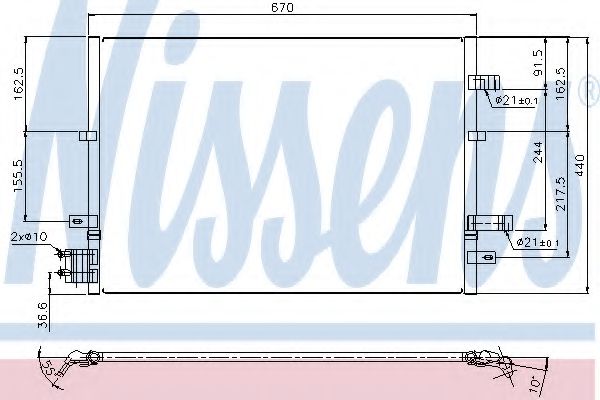 Радиатор кондиционера NISSENS 94777