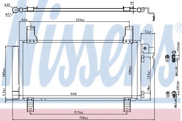 Радиатор кондиционера NISSENS 94792
