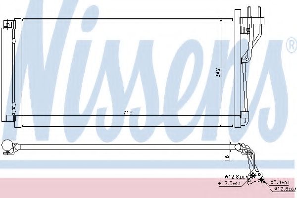 Радиатор кондиционера NISSENS 94804