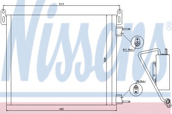 Радиатор кондиционера NISSENS 94805