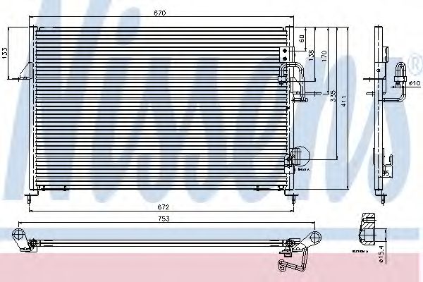 Радиатор кондиционера NISSENS 94808