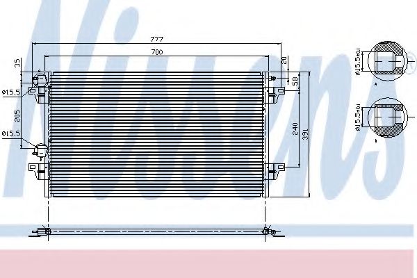 Радиатор кондиционера NISSENS 94856