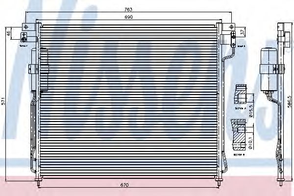 Радиатор кондиционера NISSENS 94879