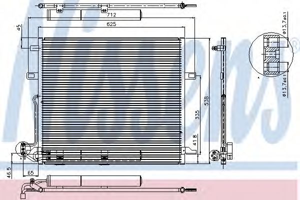 Радиатор кондиционера NISSENS 94897